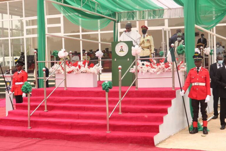 PhotoNews: President Mohammadu Buhari, GCFR, commissions 205 Cadet Assistant Superintendents of Police, today, June 16, 2022, at the Passing Out Parade of the 4th Regular Cadets Course at the Nigeria Police Academy Wudil, Kano.