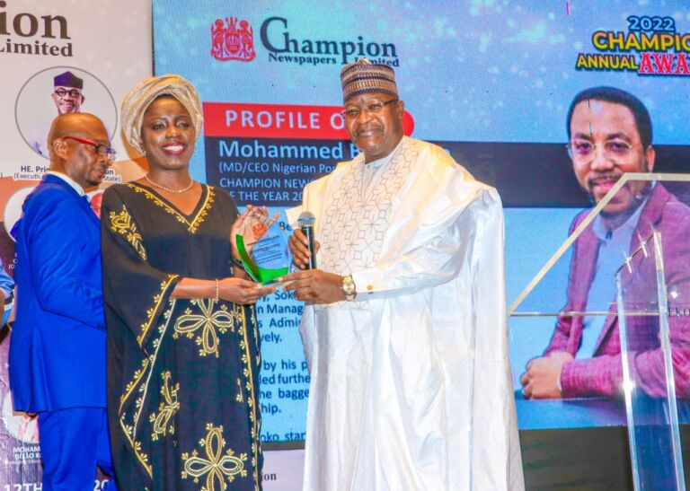 Bello-Koko bags 2022 Champion Newspapers’ Maritime Icon of the Year Award