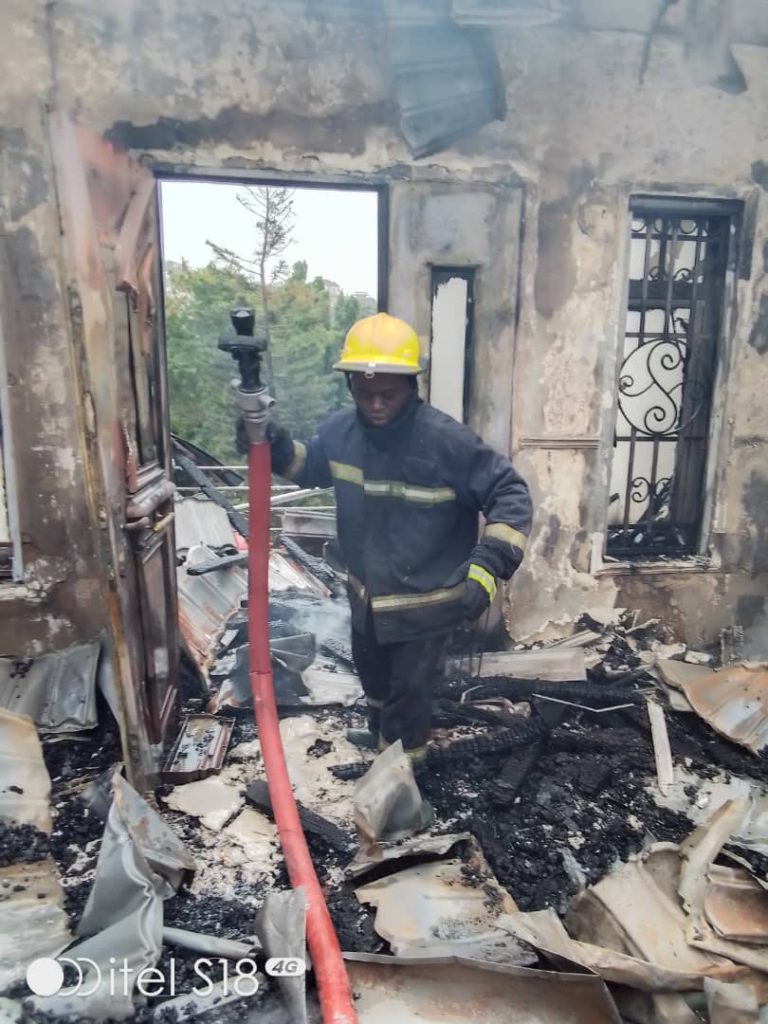 Breaking: Fire guts FCT Minister of State’s residence