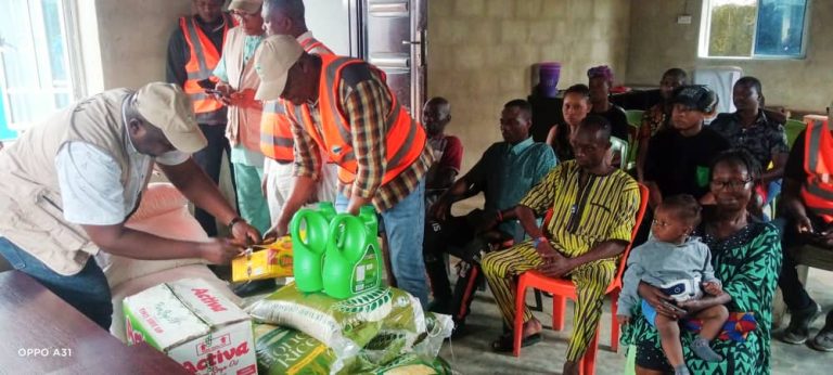 NEMA distributes relief materials to flood victims in Obio/Akpor LGA, Rivers State