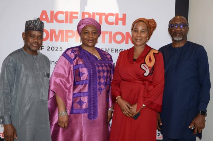 L-R: Director at the Security Exchange Commission, SEC, Mr Abdukadir Abbas, founder of WANA Foundation, Hajia Aisha Babangida, Managing Partner of Metropolitan Law Firm, Hajia Ummahani Ahmad Amin, and Associate Director at First Trustees, Mr Abimbola Ajinibi, during the 2025 African International Conference on Islamic Finance (AICIF) Pitch in Abuja.