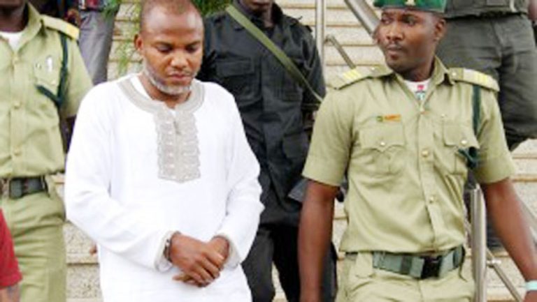 Brother visits Kanu, says he rejects conviction
