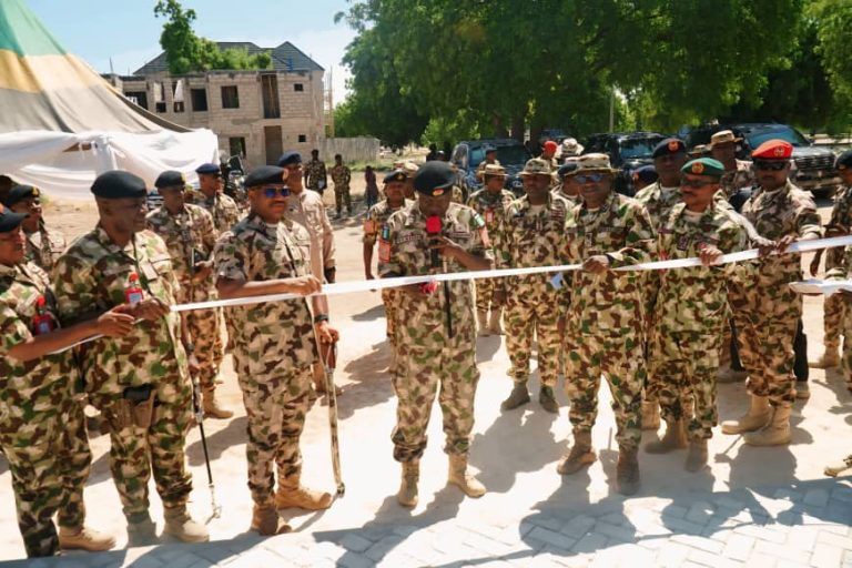 MNJTF commander visits Operation Hadin Kai, commissions officers’ facility