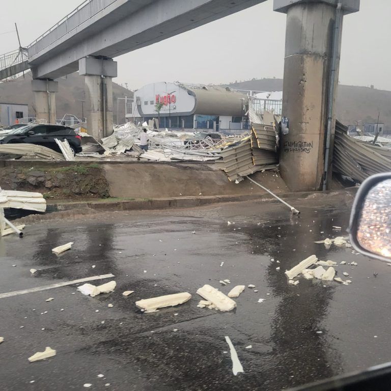 Rainstorm destroys newly built Kugbo bus terminal
