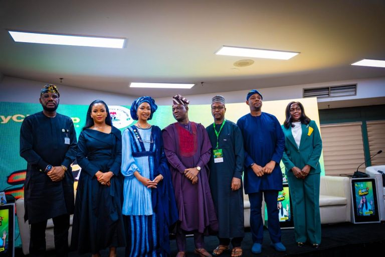 R-L: Director General, National Institute for Hospitality and Tourism (NIHOTOUR), Dr. Abisoye Fagade; Chief Executive Officer, MyCityApp, Ifeoma Mbonu; Honourable Minister of Art, Culture, Tourism and the Creative Economy, Hannatu Musawa; Director General, Nigerian Tourism Development Authority (NTDA), Ola Awakan; Representative of the Director General, National Council for Arts and Culture (NCAC); General Manager, Operations, MTN Nigeria, David Igunsola; and Silely Lothan - Head, private banking Abuja and North Region, Providus bank, at the press conference to officially unveil EmbertoRemember, held on 17 August 2026 in Abuja.